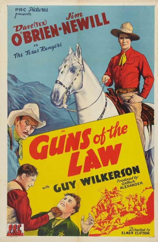 Guns of the Law Movie Poster featuring classic Western imagery.