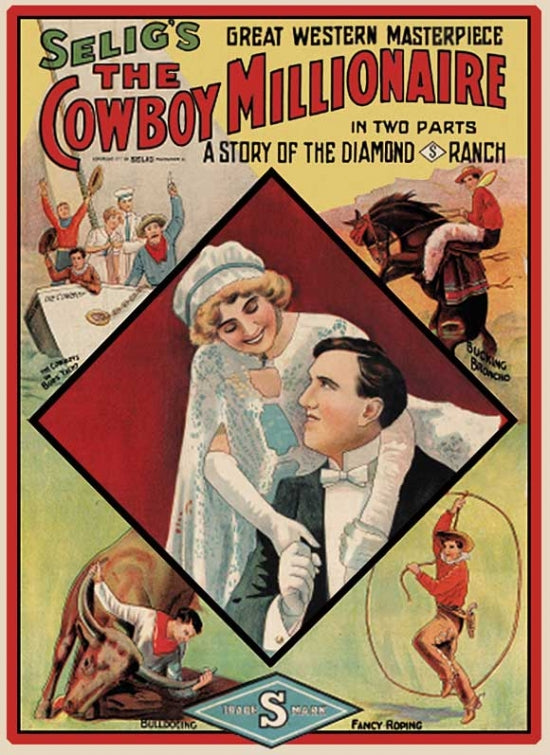 The Cowboy Millionaire Movie Poster Print showcasing classic film art.