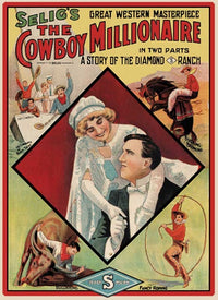 The Cowboy Millionaire Movie Poster Print showcasing classic film art.