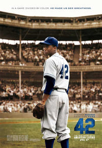 42 Movie Poster Print showcasing the inspirational story of Jackie Robinson.