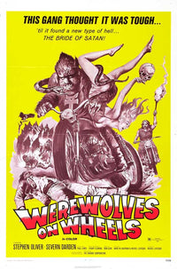 Werewolves on Wheels Movie Poster Print featuring horror film art.