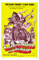 Werewolves on Wheels Movie Poster Print featuring horror film art.