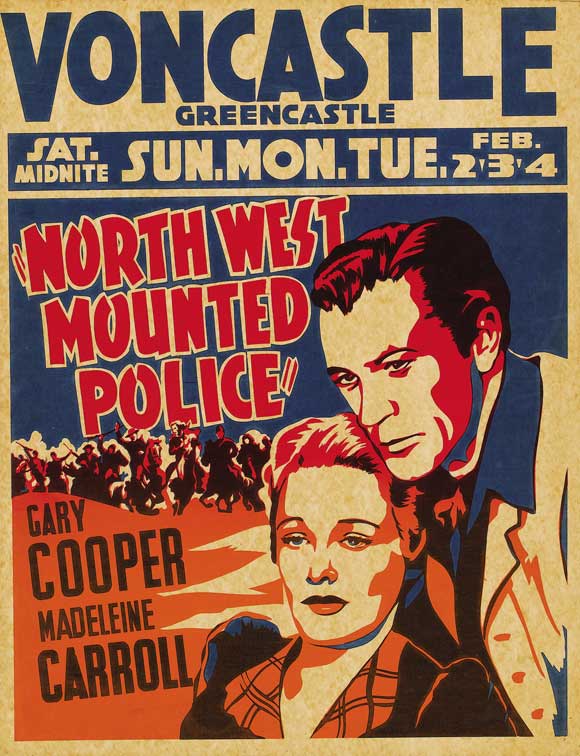 North West Mounted Police Movie Poster Print showcasing classic cinema.