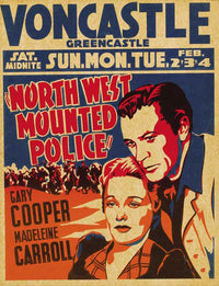 North West Mounted Police Movie Poster Print showcasing classic cinema.