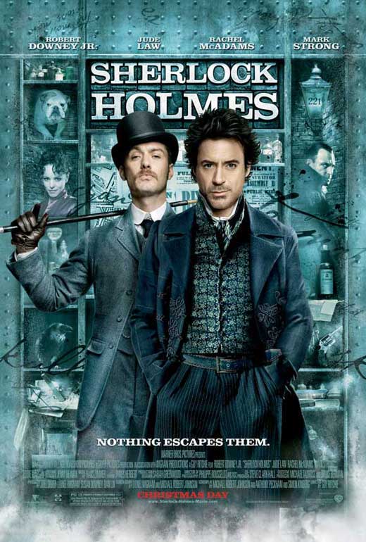 Sherlock Holmes Movie Poster Print showcasing mystery and intrigue.