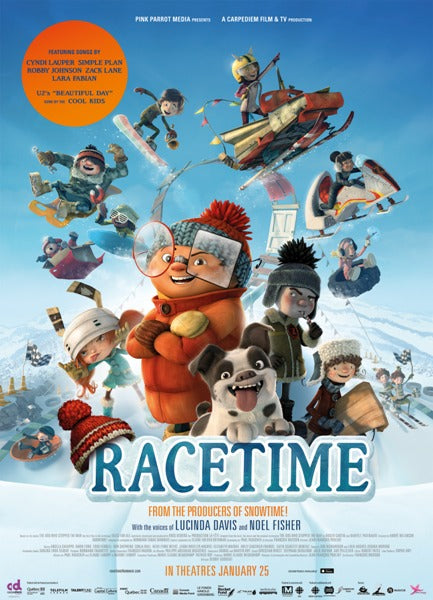 Racetime Movie Poster Print showcasing thrilling racing adventure.