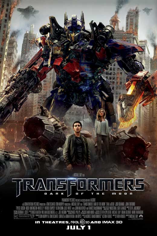 Transformers: Dark of the Moon Movie Poster Print featuring dynamic artwork.