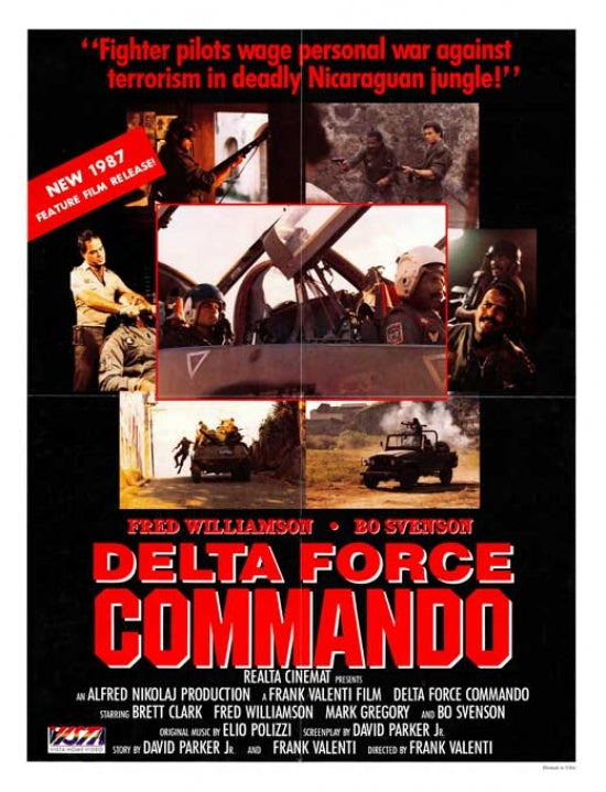 Delta Force Commando Movie Poster Print featuring action-packed cinematic art.