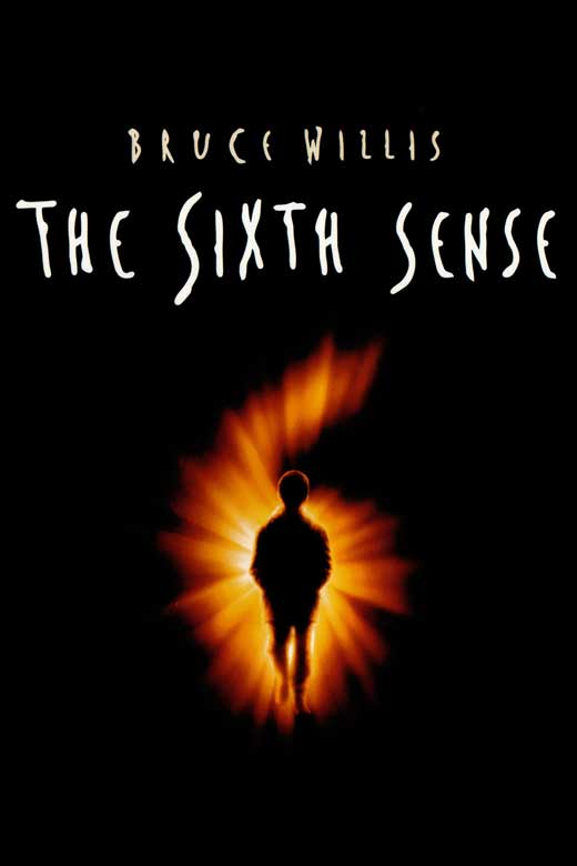 The Sixth Sense Movie Poster Print featuring iconic imagery and haunting atmosphere.