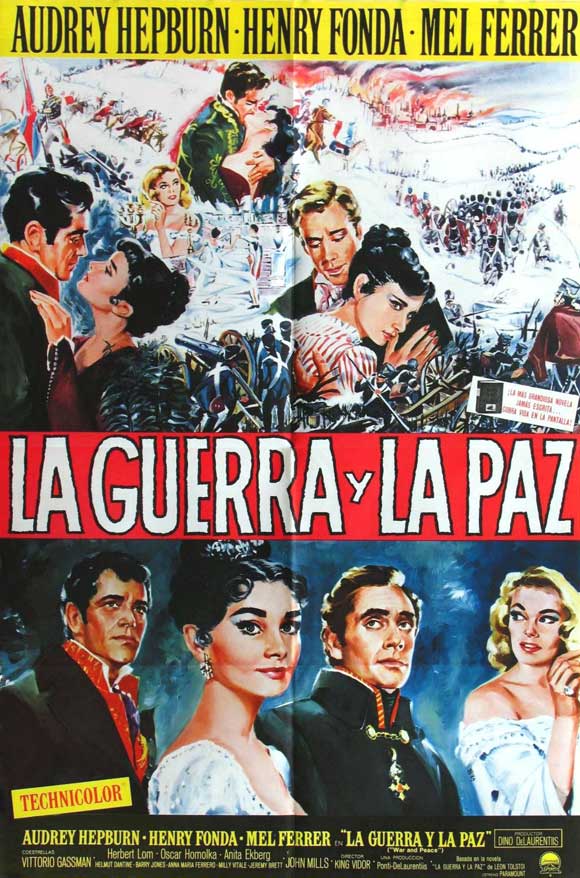 War and Peace Movie Poster Print depicting a classic cinematic scene.