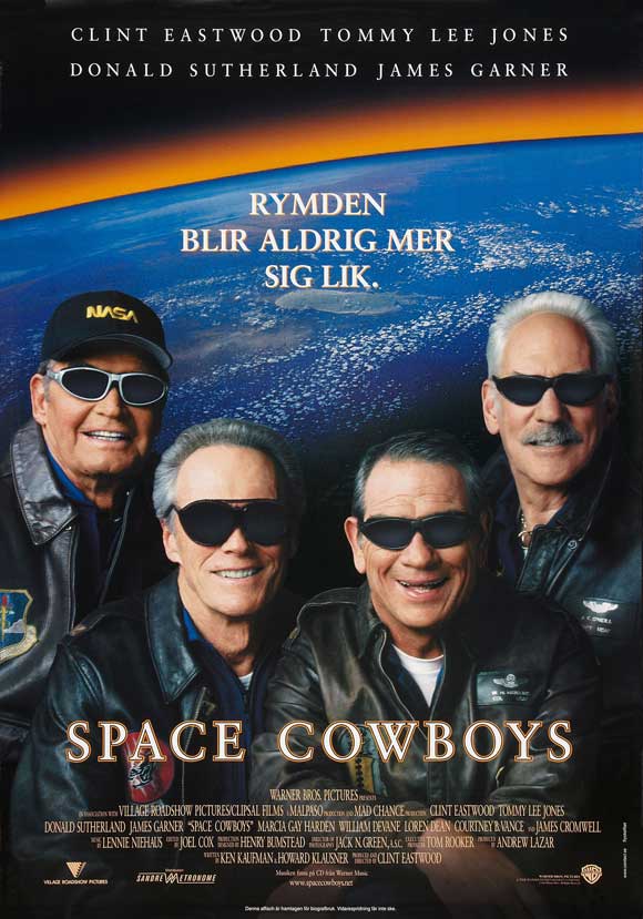 Space Cowboys Movie Poster Print showcasing adventure and camaraderie.