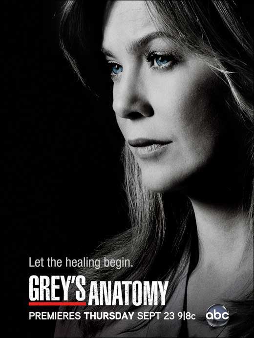 Grey's Anatomy Movie Poster Print featuring iconic characters and scenes.