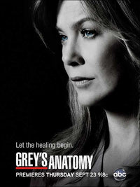 Grey's Anatomy Movie Poster Print featuring iconic characters and scenes.