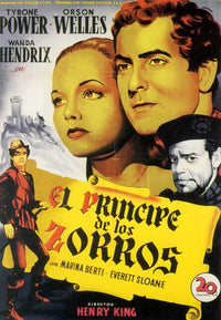 Prince of Foxes Movie Poster Print showcasing classic film imagery.