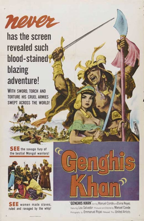 Genghis Khan Movie Poster Print showcasing the legendary leader.