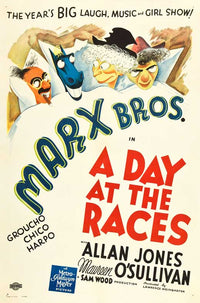 A Day at the Races Movie Poster Print showcasing classic cinematic art.