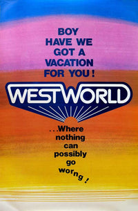 Westworld Movie Poster Print featuring futuristic theme park artwork