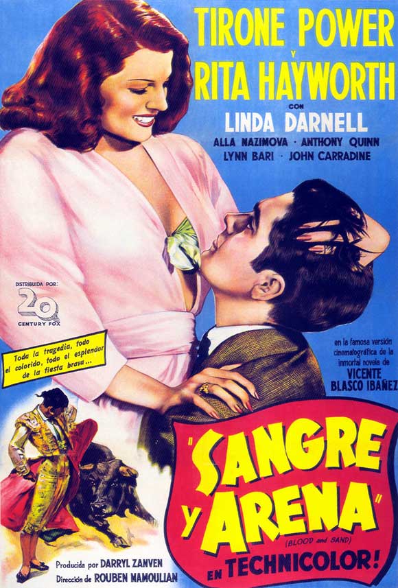 Blood and Sand Movie Poster Print showcasing classic film artwork.