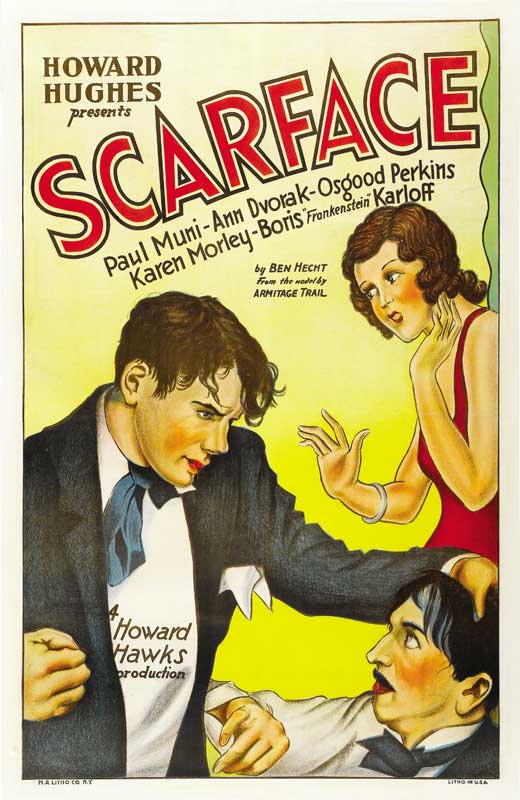 Scarface Movie Poster Print featuring Tony Montana.