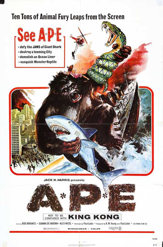 A*P*E* movie poster print showcasing vibrant colors and cinematic imagery.