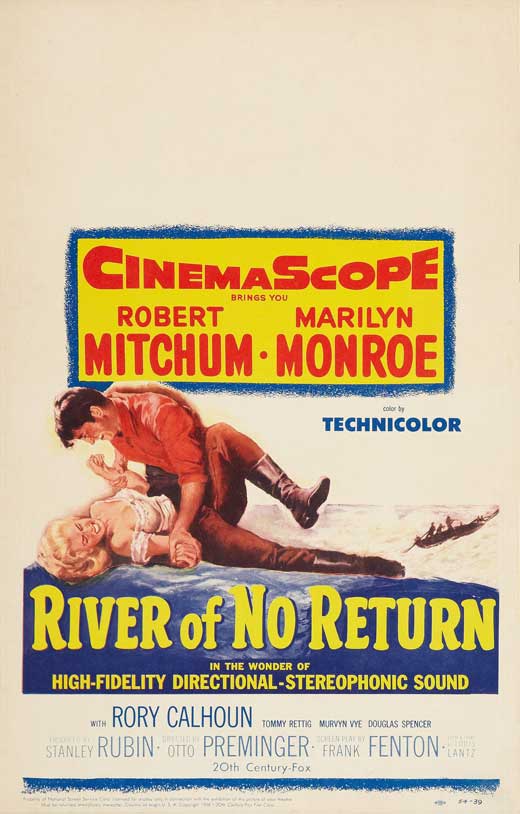 River of No Return Movie Poster Print showcasing classic film art.