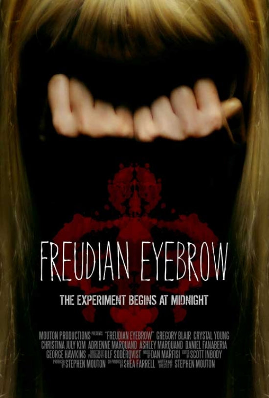 Freudian Eyebrow Movie Poster Print showcasing unique psychological art.
