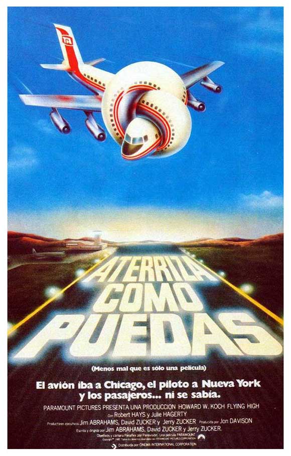 Airplane! Movie Poster Print showcasing classic comedic artwork.