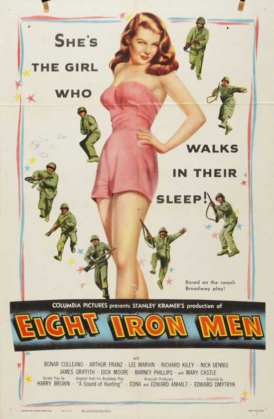 Eight Iron Men Movie Poster Print showcasing classic war film art.