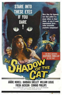The Shadow of the Cat Movie Poster Print featuring classic film art.