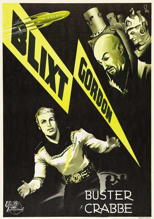 Flash Gordon Movie Poster Print featuring iconic sci-fi artwork.