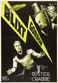Flash Gordon Movie Poster Print featuring iconic sci-fi artwork.