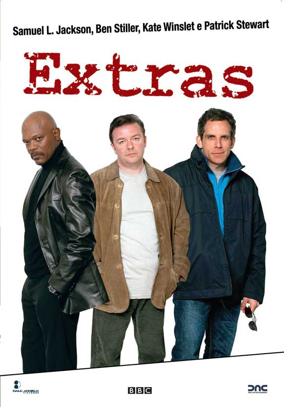 Extras Movie Poster Print showcasing vibrant colors and unique design.
