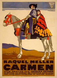 Carmen Movie Poster Print showcasing vibrant colors and dramatic imagery.