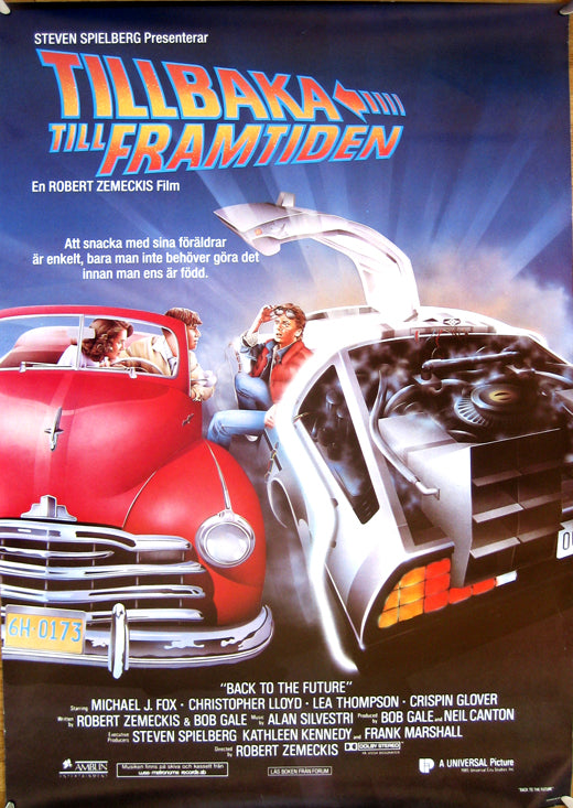 Back to the Future movie poster print featuring iconic imagery.