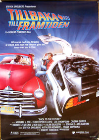 Back to the Future movie poster print featuring iconic imagery.