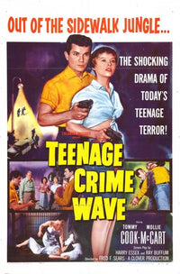 Teen-Age Crime Wave Movie Poster Print featuring vibrant colors and classic design.