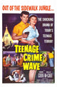 Teen-Age Crime Wave Movie Poster Print featuring vibrant colors and classic design.