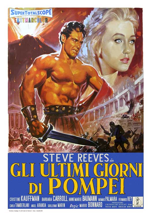 The Last Days of Pompeii Movie Poster Print showcasing ancient history.