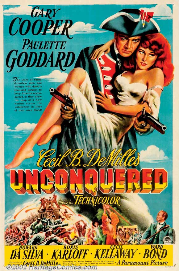 Unconquered movie poster print showcasing resilience and determination.