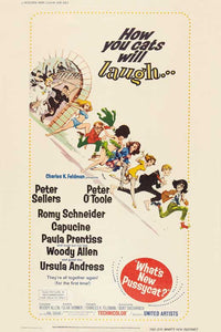 What's New Pussycat? Movie Poster Print showcasing vintage film art.