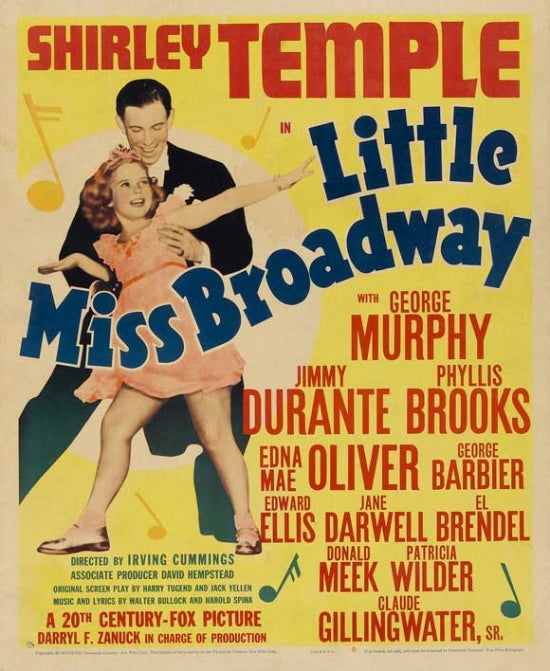 Little Miss Broadway Movie Poster Print showcasing classic Broadway charm.