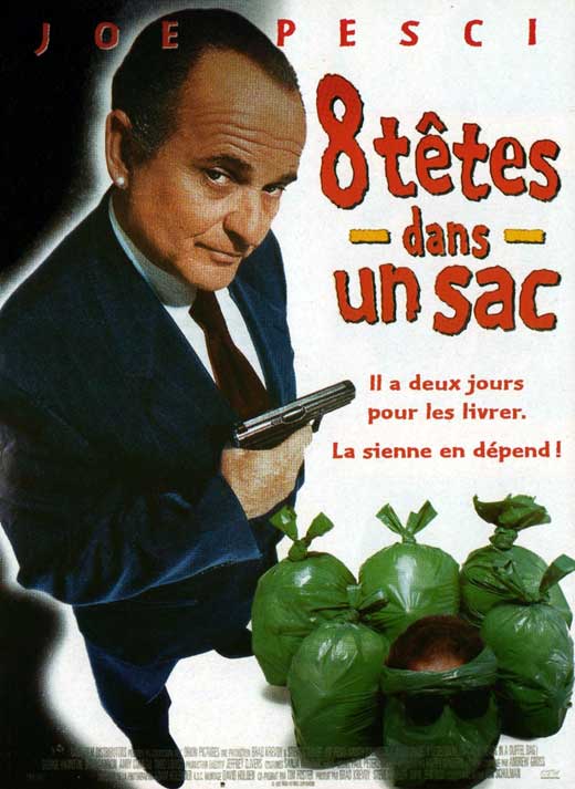 8 Heads in a Duffel Bag Movie Poster Print showcasing dark comedy theme.