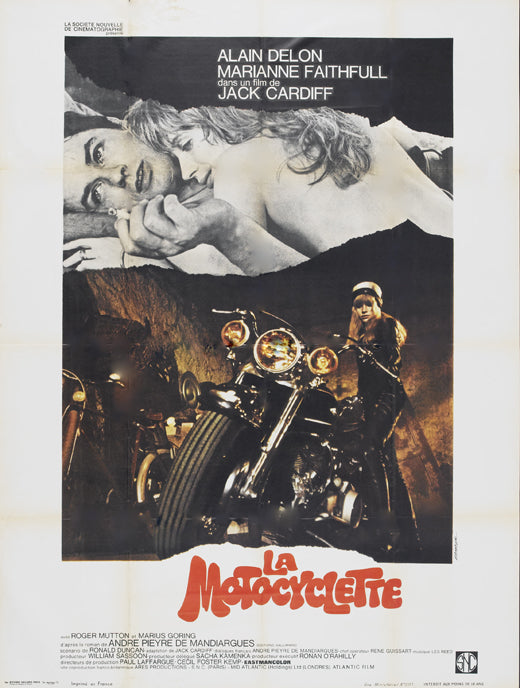 The Girl on a Motorcycle Movie Poster Print showcasing classic cinema vibes.