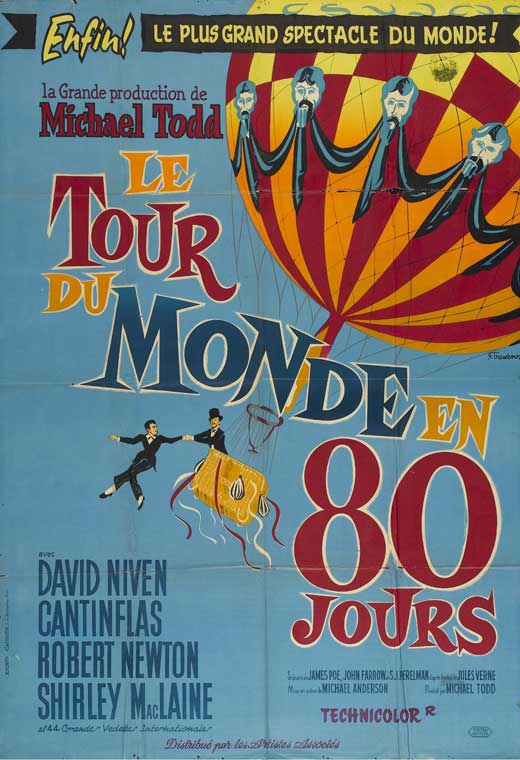 Around the World in 80 Days Movie Poster Print showcasing adventure and exploration.