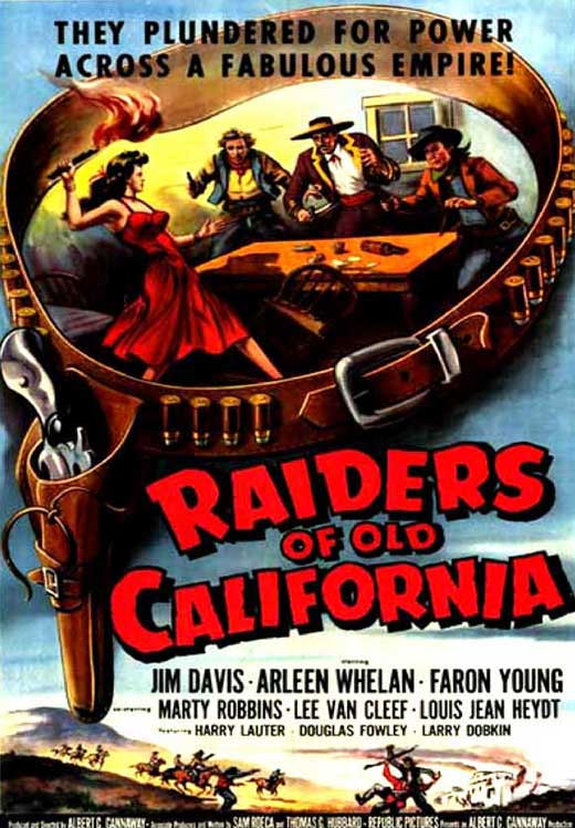Raiders of Old California Movie Poster Print showcasing classic cinema art.
