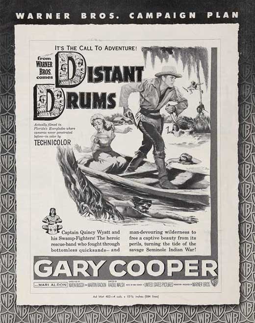 Distant Drums Movie Poster Print showcasing cinematic adventure.