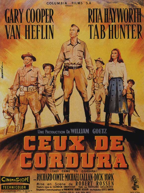 They Came to Cordura Movie Poster Print, classic film art.