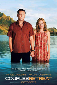 Couples Retreat Movie Poster Print featuring vibrant colors and romantic theme.