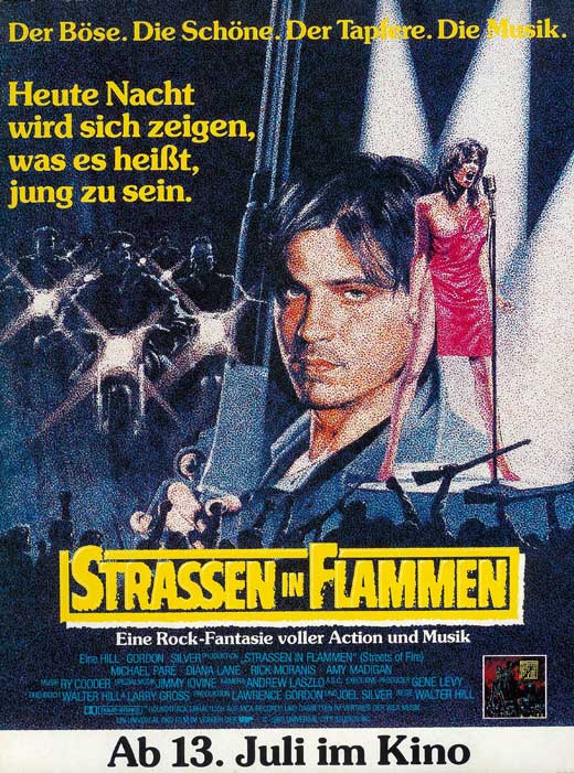 Streets of Fire Movie Poster Print showcasing vibrant colors and iconic imagery.