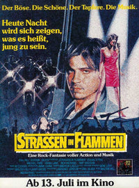 Streets of Fire Movie Poster Print showcasing vibrant colors and iconic imagery.